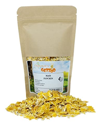 Getzoo Premium Maisflocken 100g | Gesunder, Energiereicher Snack für Nagetiere | Ballaststoffreich, Ohne Künstliche Zusätze | Ideal für Kaninchen, Meerschweinchen, Hamster von Getzoo