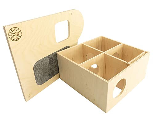 Getzoo Wohnhaus Nido mit Schieferdach 25x25 cm | Geeignet für Zwerghamster & Goldhamster | Geräumig & Komfortabel | Natürliche Krallenpflege | Einfache Nestkontrolle | Artgerechtes Vierkammer-Design Getzoo Wohnhaus Nido mit Schieferdach 25x25 cm | Geeignet für Zwerghamster & Goldhamster | Geräumig & Komfortabel | Natürliche Krallenpflege | Einfache Nestkontrolle | Artgerechtes Vierkammer-Design von Getzoo