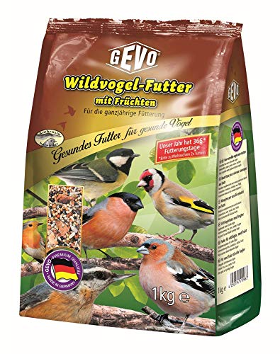 GEVO Wildvogelfutter mit Früchten 1 kg Extra fein Größe 1 x 1kg von Gevo