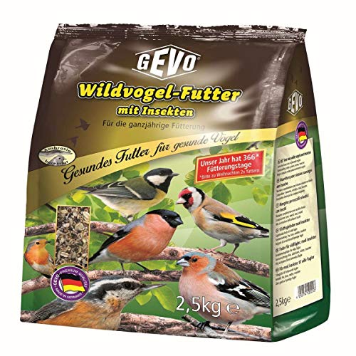 Gevo® Wildvogelfutter mit Insekten und Chiasamen | ganzjährig | 2,5kg-Pack von Gevo