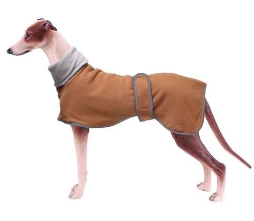 Geyecete Fleece Hundemantel Pullover für Windhunde,Whippet Winterjacken Rollkragen Warmes Verstellbaren Winterpullover für Hunde, Kleidung Speziell für Greyhounds Lurcher und Whippets-Braun-XL Geyecete Fleece Hundemantel Pullover für Windhunde,Whippet Winterjacken Rollkragen Warmes Verstellbaren Winterpullover für Hunde, Kleidung Speziell für Greyhounds Lurcher und Whippets-Braun-XL von Geyecete