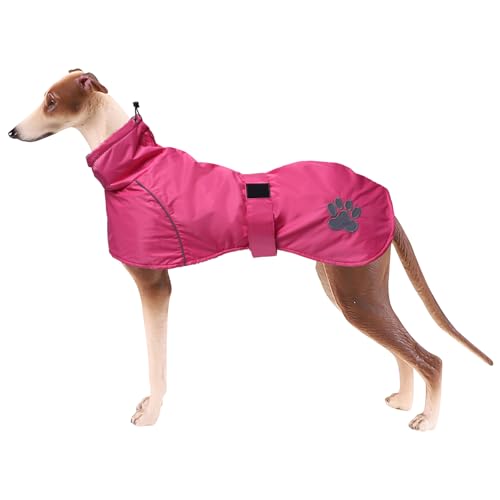 Geyecete Hundemantel Wasserdichter fur Windhund, Winter Hundejacken mit warmem plüschfutter, Regenmantel Winddicht, Hundebekleidung mit verstellbaren Bändern,fur mittel und große Hunde-Rosa-L Geyecete Hundemantel Wasserdichter fur Windhund, Winter Hundejacken mit warmem plüschfutter, Regenmantel Winddicht, Hundebekleidung mit verstellbaren Bändern,fur mittel und große Hunde-Rosa-L von Geyecete