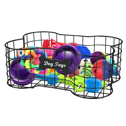 Geyecete Hundspielzeug Korb,Hund Spielzeug Box,Metallkorb für Haustier,Hund Knochen geformt Korb,Welpenspielzeug Behälter Organizer,Robuster Hund Korb für Hund Zubehör -Schwarz Geyecete Hundspielzeug Korb,Hund Spielzeug Box,Metallkorb für Haustier,Hund Knochen geformt Korb,Welpenspielzeug Behälter Organizer,Robuster Hund Korb für Hund Zubehör -Schwarz von Geyecete