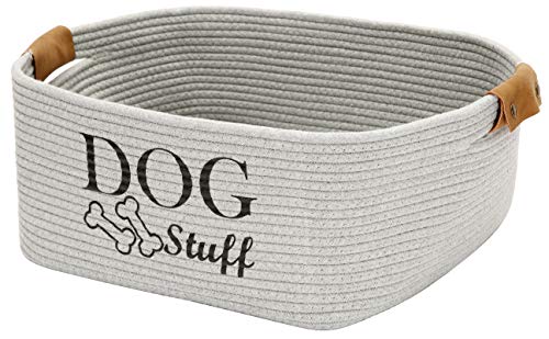 Geyecete Quadratischer Aufbewahrungskorb für Hundespielzeug, aus Baumwollseil Weave, Aufbewahrungsbehälter für Haustierspielzeug und Zubehör,Hundekleidung -Grau Geyecete Quadratischer Aufbewahrungskorb für Hundespielzeug, aus Baumwollseil Weave, Aufbewahrungsbehälter für Haustierspielzeug und Zubehör,Hundekleidung -Grau von Geyecete