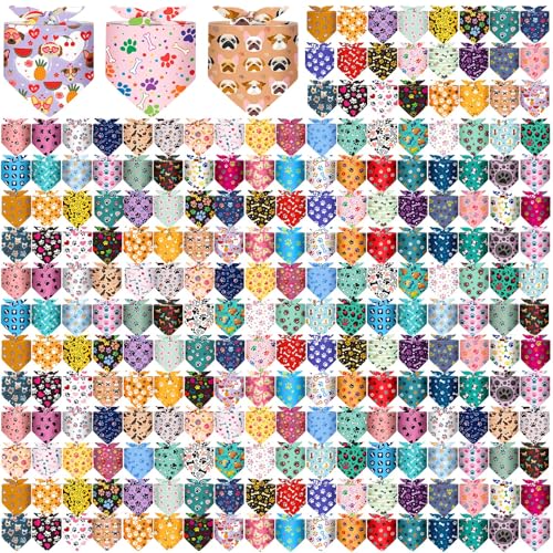 Geyoga 240 Stück Hundehalstücher, für Sommer, Frühling, Haustier-Bandanas, Dreieck, Hundehalstuch, verstellbares Hundehalstuch, für kleine, mittelgroße und große Hunde, Katzen, Haustier-Kostüm-Zubehör Geyoga 240 Stück Hundehalstücher, für Sommer, Frühling, Haustier-Bandanas, Dreieck, Hundehalstuch, verstellbares Hundehalstuch, für kleine, mittelgroße und große Hunde, Katzen, Haustier-Kostüm-Zubehör von Geyoga