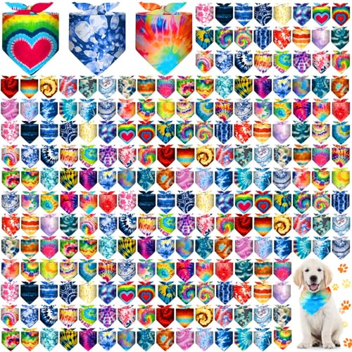 Geyoga 240 Stück Hundehalstücher für Ostern, Sommer, Frühling, Haustierhalstücher, verstellbar, dreieckig, Fellpflege, Lätzchen, Halstücher für kleine, mittelgroße und große Katzen von Geyoga