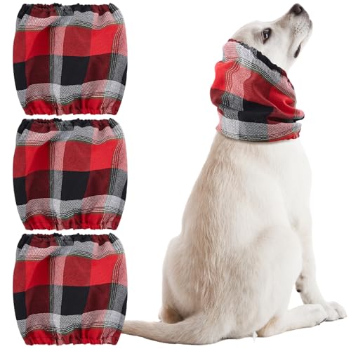 Geyoga 3 Stück Beruhigende Ohrenschützer für Hunde Schlauchschal für Hundeohren Rot Schwarz Kariert für Hunde Lärmschutz Angstlindernde Ohrenschützer für Weihnachten Baden und Pflegen(M) Geyoga 3 Stück Beruhigende Ohrenschützer für Hunde Schlauchschal für Hundeohren Rot Schwarz Kariert für Hunde Lärmschutz Angstlindernde Ohrenschützer für Weihnachten Baden und Pflegen(M) von Geyoga