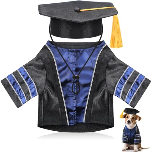 Geyoga Doktorabschlusskappe und -kleid für Hunde, Abschlussmützen und Hemden, waschbar, Hundekostüm, Hunde-/Katzenzubehör, Größe L Geyoga Doktorabschlusskappe und -kleid für Hunde, Abschlussmützen und Hemden, waschbar, Hundekostüm, Hunde-/Katzenzubehör, Größe L von Geyoga