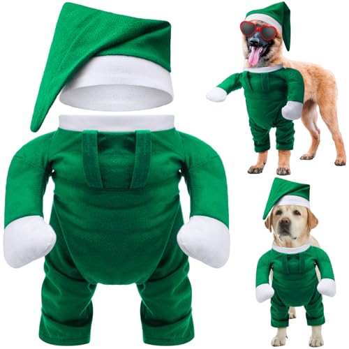 Geyoga Hunde-Weihnachtskostüm, Haustiermantel, Elfenkostüm mit Hut, Katze, Cosplay, Outfits, niedlich und lustig, verstellbar, spezielle Welpenkleidung, niedliche Requisite für Welpen, Hunde, Geyoga Hunde-Weihnachtskostüm, Haustiermantel, Elfenkostüm mit Hut, Katze, Cosplay, Outfits, niedlich und lustig, verstellbar, spezielle Welpenkleidung, niedliche Requisite für Welpen, Hunde, von Geyoga