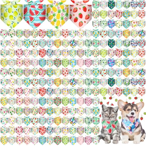 Geyoga Hundehalstücher für den Sommer, Frühling, dreieckig, verstellbar, für kleine, mittelgroße und große Hunde, Katzen, Kostüm-Dekoration, 240 Stück von Geyoga