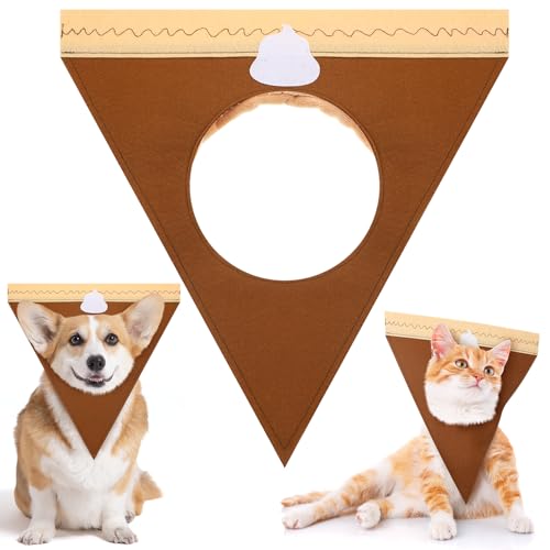 Geyoga Thanksgiving-Kürbiskuchen-Kostüm für Katzen und Hunde, lustig, Halloween, Thanksgiving, Hut, Stoff, verstellbar, Cosplay, Party, Bekleidung für Kätzchen, Katzen, Welpen (klein) von Geyoga