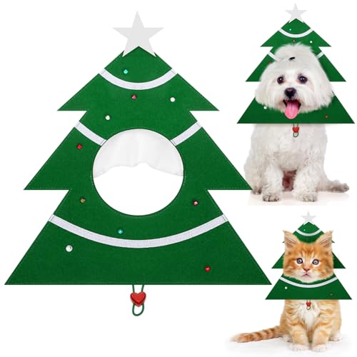 Geyoga Weihnachtshut für Hunde mit Kratzbaum, weich, lustig, Haustierhut für Hunde, Weihnachtsfeier, Filz, Kopfbedeckung, Zubehör, Kostüm, kleine und mittelgroße Haustiere, Party-Kollektion von Geyoga