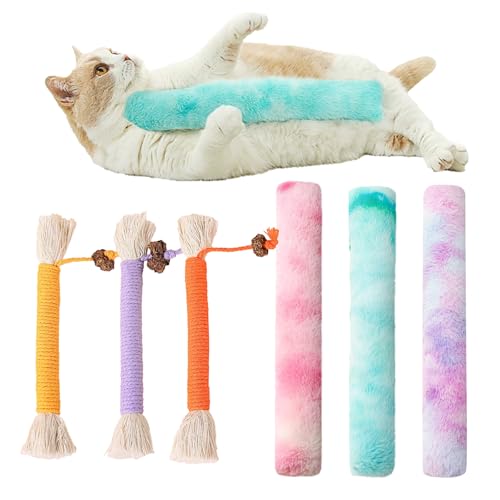 Gfamous 6 Stück Kauspielzeug Katze Beißseil,Enthalten 3 Stück Katze Seil Spielzeug,3 Stück interaktive Catnip Spielzeug, Enthält Katzenminze, Gallenfrucht, Katzen Zahnpflege und Gegen Mundgeruch Gfamous 6 Stück Kauspielzeug Katze Beißseil,Enthalten 3 Stück Katze Seil Spielzeug,3 Stück interaktive Catnip Spielzeug, Enthält Katzenminze, Gallenfrucht, Katzen Zahnpflege und Gegen Mundgeruch von Gfamous