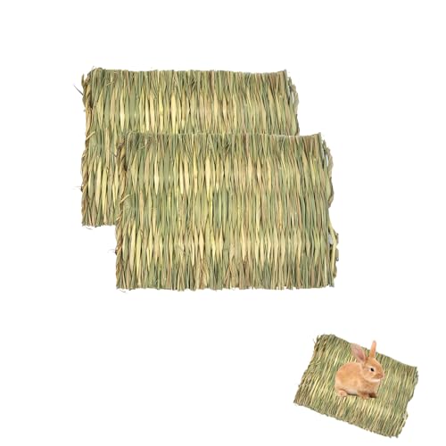 Kleintier Grasmatten, 2 Stück Tier Kauspielzeug Betten, Grasmatte für Kaninchen, Kleintier Grasmatte Tier Kauspielzeug Geeignet für Hamster, Kaninchen, Meerschweinchen und andere Kleintiere Kleintier Grasmatten, 2 Stück Tier Kauspielzeug Betten, Grasmatte für Kaninchen, Kleintier Grasmatte Tier Kauspielzeug Geeignet für Hamster, Kaninchen, Meerschweinchen und andere Kleintiere von Gfamous