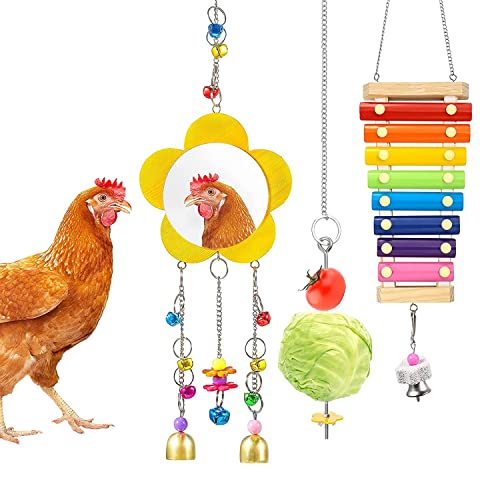 Ggnaxivs 3 Packungen für Stall, Hühner-Xylophon-Spielzeug, Hühnerspiegel-Spielzeug für Hühner, Gemüse zum Aufhängen von Hühnern Ggnaxivs 3 Packungen für Stall, Hühner-Xylophon-Spielzeug, Hühnerspiegel-Spielzeug für Hühner, Gemüse zum Aufhängen von Hühnern von Ggnaxivs