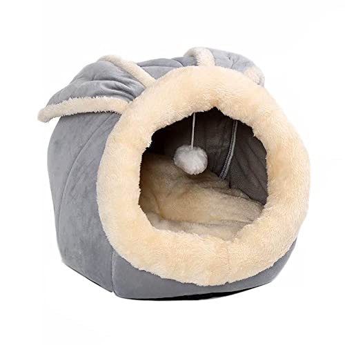 Ggnaxivs Cat Beds Kleines Hundebett mit rutschfester Unterseite, Katzen-/kleine Hundehöhle mit Spielzeug zum Aufhängen, Welpenbett mit abnehmbarem Wattepad, L Ggnaxivs Cat Beds Kleines Hundebett mit rutschfester Unterseite, Katzen-/kleine Hundehöhle mit Spielzeug zum Aufhängen, Welpenbett mit abnehmbarem Wattepad, L von Ggnaxivs