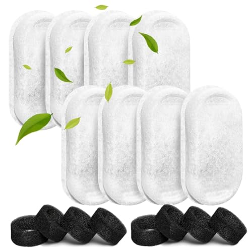 Ggnaxivs Wasserbrunnenfilter für Katzen, Ersatzfilter für 3,2 L/108 Oz (2 L/67 Oz) Edelstahl-Haustierbrunnen, Hundebrunnen, Langlebig, Einfach zu Bedienen von Ggnaxivs