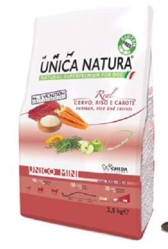 Hundekroketten Trockenfutter – Unica Natura Mini – Hirsch, Reis, Karotten – glutenfrei 2,5 kg Hundekroketten Trockenfutter – Unica Natura Mini – Hirsch, Reis, Karotten – glutenfrei 2,5 kg von Gheda