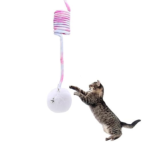 Ghirting Spring Cat Toy | Coil String Spiral Interactive Toy with Suction Cup - Pet Supplies, Fun Cat Spring with with Bell for Patio Bedroom Home von Ghirting