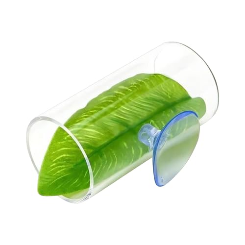 Aquarium Decoration, Fish Tunnel, Betta Swim Tube, Safe Hide Out Cave Toy, Fish Tank Shelter with Leaf Pad for Spawning, Breeding and Resting Betta, Acrylic Aquarium Decoration, Fish Tunnel, Betta Swim Tube, Safe Hide Out Cave Toy, Fish Tank Shelter with Leaf Pad for Spawning, Breeding and Resting Betta, Acrylic von Ghjkldha