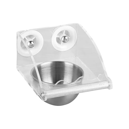 Bird Cage Feeder, Stainless Steel Food Dispenser, Transparent Design with Perch, 4.33x5.91x4.13 Inches, Ideal for Cockatiel Finches Lovebirds Conure Feeding and Convenience Bird Cage Feeder, Stainless Steel Food Dispenser, Transparent Design with Perch, 4.33x5.91x4.13 Inches, Ideal for Cockatiel Finches Lovebirds Conure Feeding and Convenience von Ghjkldha