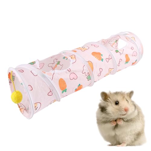 Bunny Tunnel, Engaging Small Pet Exercise Tubes, Foldable Interactive Play Toy, Fun with Play Ball for Rabbits, Ferrets, Hamsters, Chinchillas, and Hedgehogs von Ghjkldha