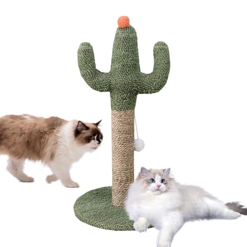 Cute Cat Scratcher, Green Cactus Post, Vertical Natural Kitten Clawing Pole, 23.62x11.81x11.81 Inches, Stable Nail Station All Indoor Pets, Furniture Saver for Home Use von Ghjkldha