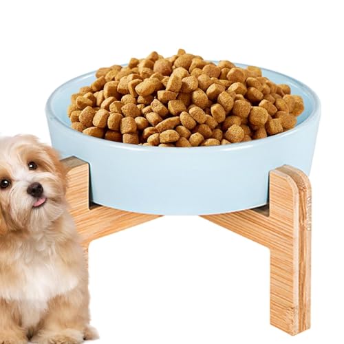Erhöhter Futternapf aus Keramik, erhöhter Futternapf, 10 x 10 x 12 cm, rutschfester Futternapf, auslaufsicher, mit Holzständer, für Katzen und kleine Hunde, ergonomisches Design, komfortables Essen Erhöhter Futternapf aus Keramik, erhöhter Futternapf, 10 x 10 x 12 cm, rutschfester Futternapf, auslaufsicher, mit Holzständer, für Katzen und kleine Hunde, ergonomisches Design, komfortables Essen von Ghjkldha