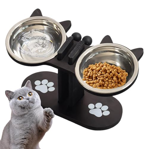 Futterstation für Katzen,Kleine Hundenäpfe Mit Ständer - Anti-Schling Napf Für Welpe Katze Mehrkatzenhaushalte Täglich Unterwegs von Ghjkldha