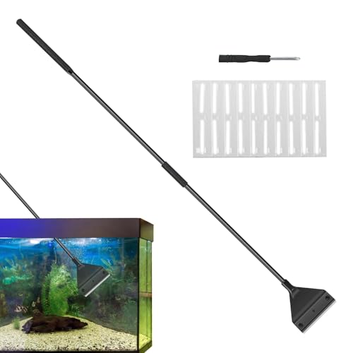 Ghjkldha Aquarium Scheuerbürste - Scheibenreiniger Bürsten Reiniger | Schaber Reinigungswerkzeug mit ausziehbarem Griff für Terrarien Haustiere Küche Haushalt und Glasflächen von Ghjkldha