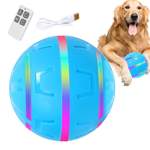 Ghjkldha Automatischer Hundeball - Aktiver Rollball Für Hunde - Vibrations Spielzeug Mit Licht Und USB-Aufladung Für Indoor Aktivitäten Von Hunden Und Katzen von Ghjkldha