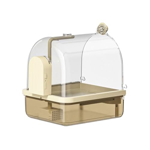 Ghjkldha Bird Bath Cage, Pet Bird Bath with Automatic Chew-Proof Bathtub, Perch Stand with 2 Modes for Indoor Aviary, Breeding, Travel, and Show Use, 8.86x7.87x10.24 inches von Ghjkldha