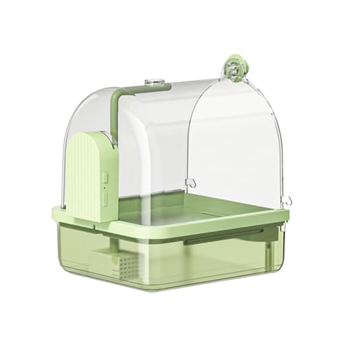 Ghjkldha Bird Bath Cage, Pet Bird Bath with Automatic Chew-Proof Bathtub, Perch Stand with 2 Modes for Indoor Aviary, Breeding, Travel, and Show Use, 8.86x7.87x10.24 inches von Ghjkldha