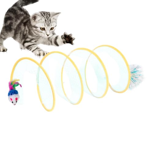 Ghjkldha Cat Crinkle Tunnel Tube - Cat Pet Indoor Tunnel | Faltbares Haustier Abenteuer Tunnel Spielzeug für Katzen, Hunde und kleine Haustiere, Wiederverwendbarer Indoor Pet Tunnel Bett Spielzeug von Ghjkldha