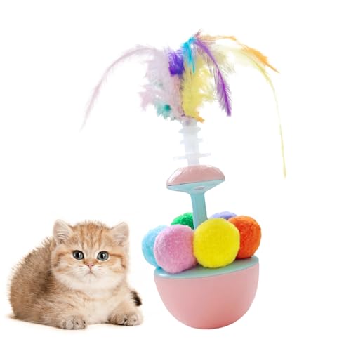 Ghjkldha Cat Play Ball, Swing Feather Toy, Portable Pet Trainer, Motion Activated Fun, Hands Gratis Play, Excellent for Keeping Kittens Active and Entertained, Blue/Pink Ghjkldha Cat Play Ball, Swing Feather Toy, Portable Pet Trainer, Motion Activated Fun, Hands Gratis Play, Excellent for Keeping Kittens Active and Entertained, Blue/Pink von Ghjkldha
