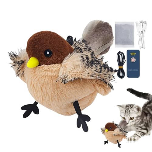 Ghjkldha Cat Toys Flapping Bird, Cat Toys Realistic Interactive Toys, Realistic Flapping Bird Cat Toys, Interactive Toys for Playful Kittens, Includes Catnip for Fun and Engagement Ghjkldha Cat Toys Flapping Bird, Cat Toys Realistic Interactive Toys, Realistic Flapping Bird Cat Toys, Interactive Toys for Playful Kittens, Includes Catnip for Fun and Engagement von Ghjkldha