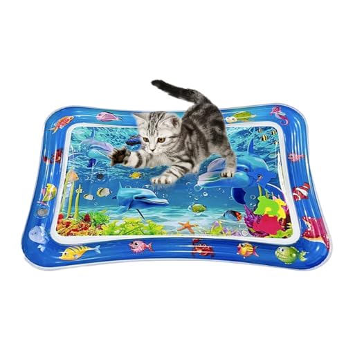 Ghjkldha Cat Water Bed, Sensory Play Mat, Comfort Enrichment Toy, Anti-Scratch Water Activated Design Indoor Pool Play, 26.77x18.9 Inches, Compact Versatile Ideal for Kittens and Ghjkldha Cat Water Bed, Sensory Play Mat, Comfort Enrichment Toy, Anti-Scratch Water Activated Design Indoor Pool Play, 26.77x18.9 Inches, Compact Versatile Ideal for Kittens and von Ghjkldha