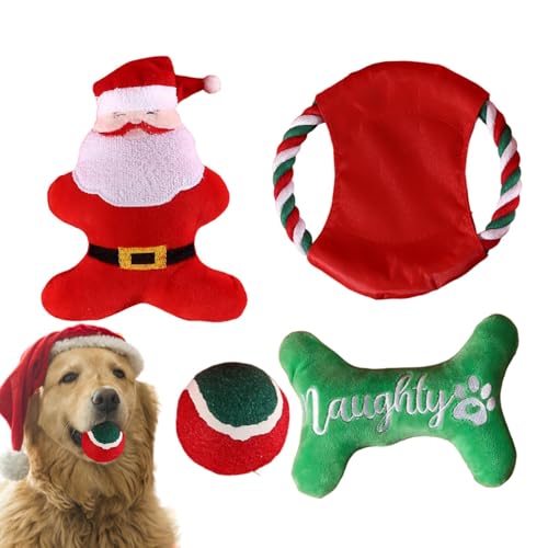 Ghjkldha Dog Interactive Chew Toy, Plush Christmas Theme Chew Toy for Pets, Fun Flying Disc and Ball Sound-Making Toys to Reduce Indoor Boredom, Ideal for Camping and Outings Chew Plush Toy Ghjkldha Dog Interactive Chew Toy, Plush Christmas Theme Chew Toy for Pets, Fun Flying Disc and Ball Sound-Making Toys to Reduce Indoor Boredom, Ideal for Camping and Outings Chew Plush Toy von Ghjkldha