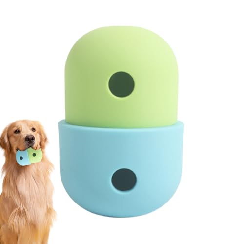 Ghjkldha Dog Teething Toy, Silicone Dog Food Dispenser Ball, Pet Treat Puzzle for Small 8x7.3x11.7cm, Medium or Large Dogs, Slow Feeder, Training and Playing, Stimulating Food Ghjkldha Dog Teething Toy, Silicone Dog Food Dispenser Ball, Pet Treat Puzzle for Small 8x7.3x11.7cm, Medium or Large Dogs, Slow Feeder, Training and Playing, Stimulating Food von Ghjkldha
