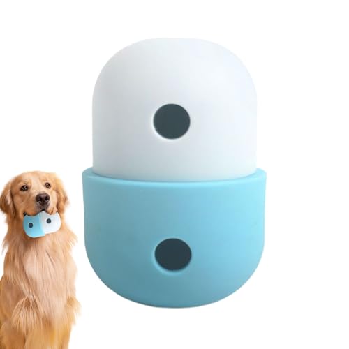 Ghjkldha Dog Teething Toy, Silicone Dog Food Dispenser Ball, Pet Treat Puzzle for Small 8x7.3x11.7cm, Medium or Large Dogs, Slow Feeder, Training and Playing, Stimulating Food Ghjkldha Dog Teething Toy, Silicone Dog Food Dispenser Ball, Pet Treat Puzzle for Small 8x7.3x11.7cm, Medium or Large Dogs, Slow Feeder, Training and Playing, Stimulating Food von Ghjkldha