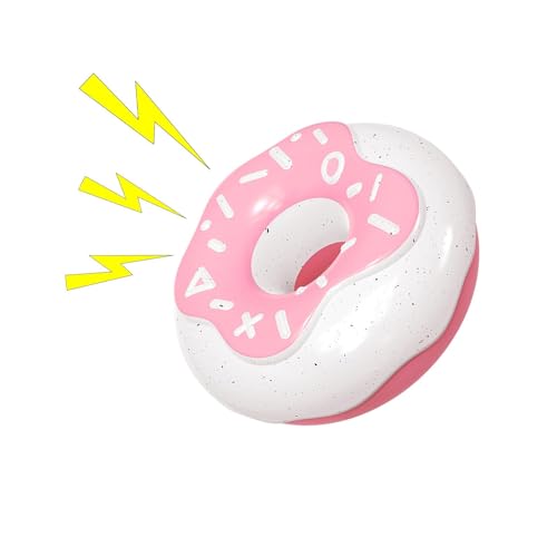 Ghjkldha Donut-Kauspielzeug für Hunde, Donut-Form, interaktives Hundespielzeug und quietschendes Welpenspielzeug für kleine, mittelgroße Hunde und Haustiere von Ghjkldha