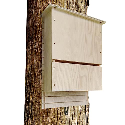 Ghjkldha Fledermaus-Häuser für den Außenbereich, Holzunterstand für Fledermauskolonie – wiederverwendbare Fledermaus-Box, Holzdekoration für den Winterschlaf, Fledermausnest aus Holz für Garten, von Ghjkldha