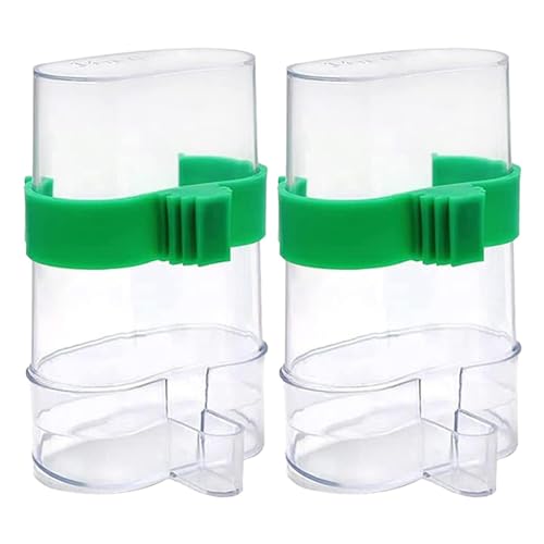 Ghjkldha Gravity Pet Feeder, Set Papagei Feeder mit Clip - Stabiler Vogelfutterspender, Papageienfutterspender und Vogelwasserspender, Pet Bird Feeder für Papagei, Lovebirds, Nymphensittiche von Ghjkldha