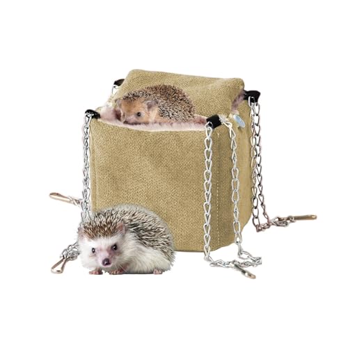 Ghjkldha Hamster-Hängematte für Käfig | Kleine Haustier-Hängematte | Hamster-Hängebett | Gemütliche Hamster-Hängematte für Kleintiere, Käfighängematte für Hamster, Plüsch-Hamster-Hängematte von Ghjkldha