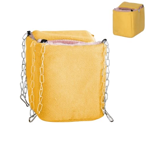 Ghjkldha Hamster-Hängematte für Käfig | Kleine Haustier-Hängematte | Hamster-Hängebett | Gemütliche Hamster-Hängematte für Kleintiere, Käfighängematte für Hamster, Plüsch-Hamster-Hängematte von Ghjkldha
