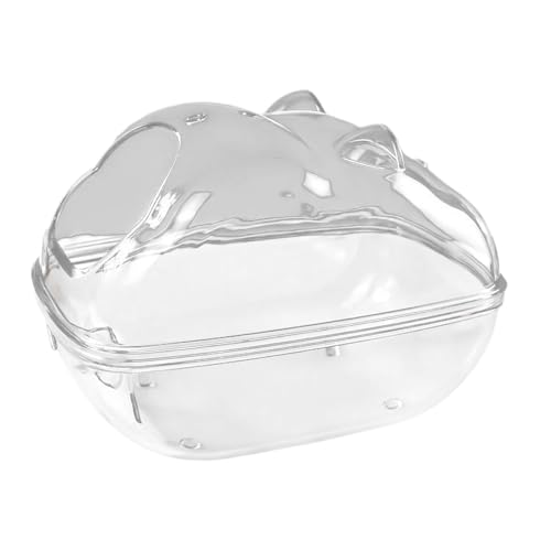 Ghjkldha Hamster Sandbadebox Kleintierbadewanne S M Staubbad Behälter PET Polystyrol für Körperreinigung Chinchilla Badezimmer Gehege Käfig Zubehör Leicht zu reinigen von Ghjkldha