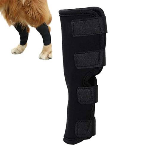 Ghjkldha Hunde-Kniebandage, verstellbar, bequem, elastisch, langlebig, schützende Hunde-Beinbandage für Vorder- und Hinterbeine, verhindert Lecken von Wunden von Ghjkldha
