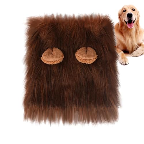 Ghjkldha Hundemähne-Kostüm, lustige Tiermähne für Hunde - Waschbares Haustier-Hundeperückenkostüm,Realistische Hundemähne-Kopfbedeckung, Bequeme Air-Hundekopfbedeckung für Cosplay, von Ghjkldha