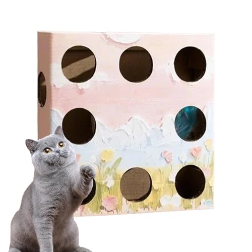Ghjkldha Interaktive Katzen-Puzzle-Box, lustiger Katzenkratzer mit Whack-Moles-Federspielzeug, spannender Teaser für Hauskatzen, perfektes elektrisches Unterhaltungsspielzeug, perfekt für Kätzchen Ghjkldha Interaktive Katzen-Puzzle-Box, lustiger Katzenkratzer mit Whack-Moles-Federspielzeug, spannender Teaser für Hauskatzen, perfektes elektrisches Unterhaltungsspielzeug, perfekt für Kätzchen von Ghjkldha
