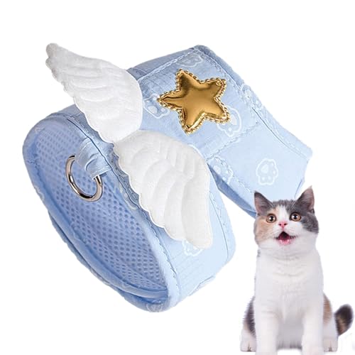 Katzengeschirr und Leinen, verstellbare Katzenweste mit Engelsflügel, Haustier-Trainingshalsband für Katzen, Hunde, Kaninchen und andere Kleintiere Katzengeschirr und Leinen, verstellbare Katzenweste mit Engelsflügel, Haustier-Trainingshalsband für Katzen, Hunde, Kaninchen und andere Kleintiere von Ghjkldha